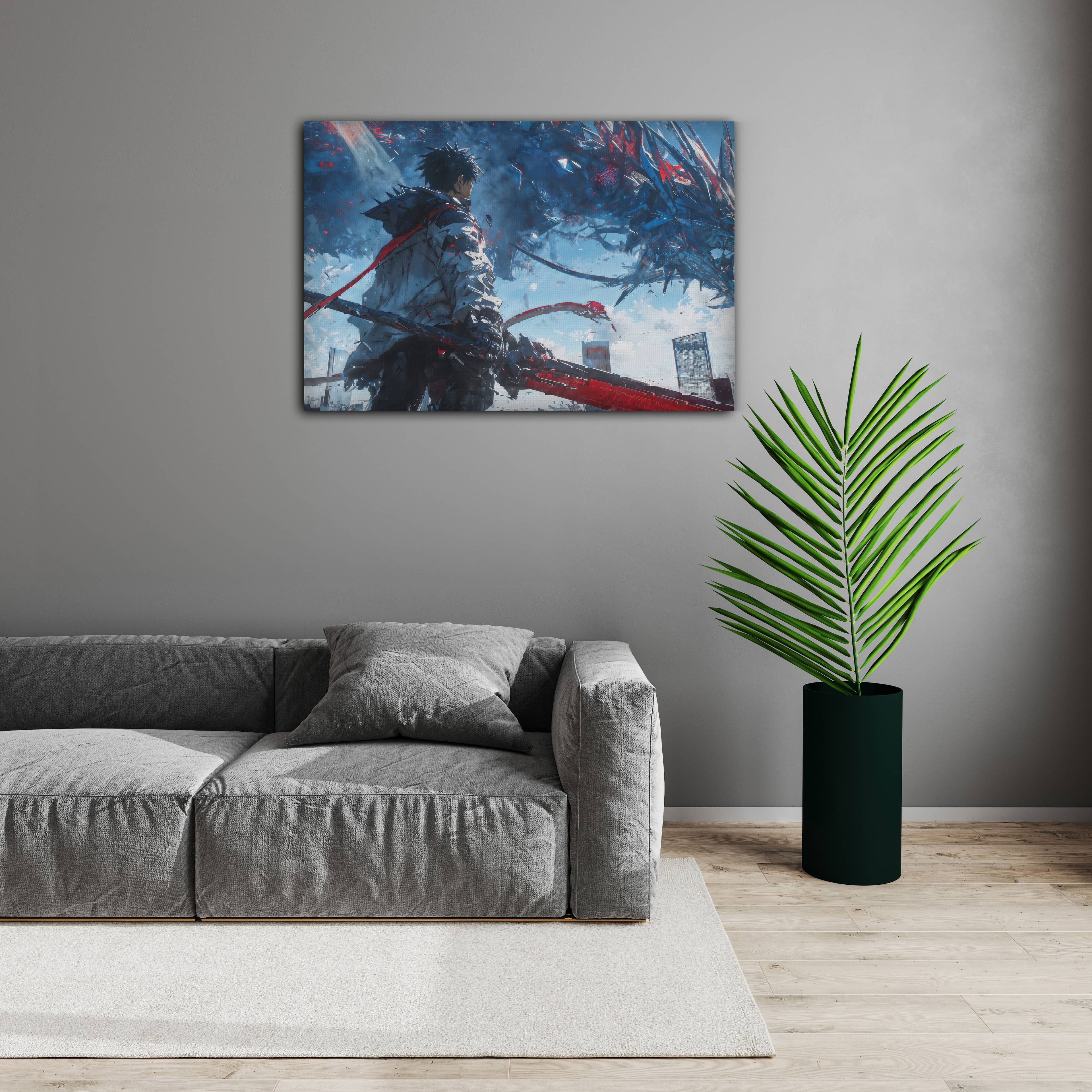 Ejderha Savaşçısı Dijital Sanat Kanvas Tablo
